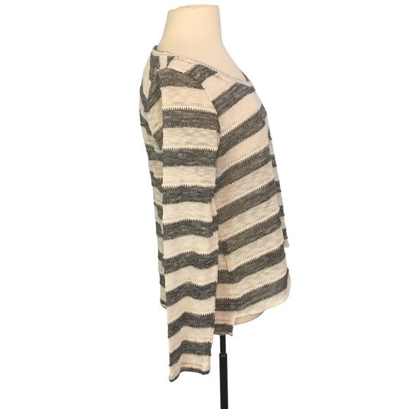 Maurices Womens Black White Striped Pullover Light Sweater, XL - Picture 5 of 10